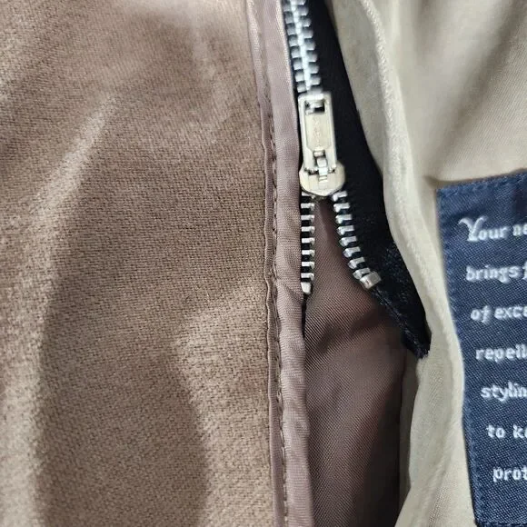 Vintage London Fog Maincoat Womens Size Medium  Reg Khaki Made In USA - Picture 15 of 16